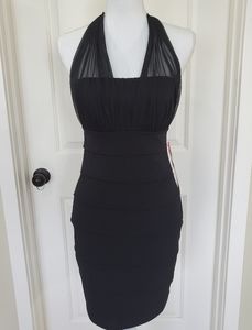 Sexy Black Haulter Dress